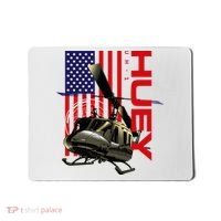 Huey Military Helicopter Airplane American Flag Mousepad thumb 0
