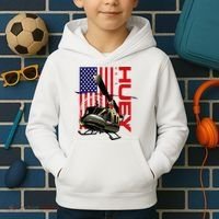 Huey Military Helicopter Airplane American Flag Kids Hoodie thumb 2