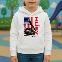 Huey Military Helicopter Airplane American Flag Kids Hoodie thumb 3