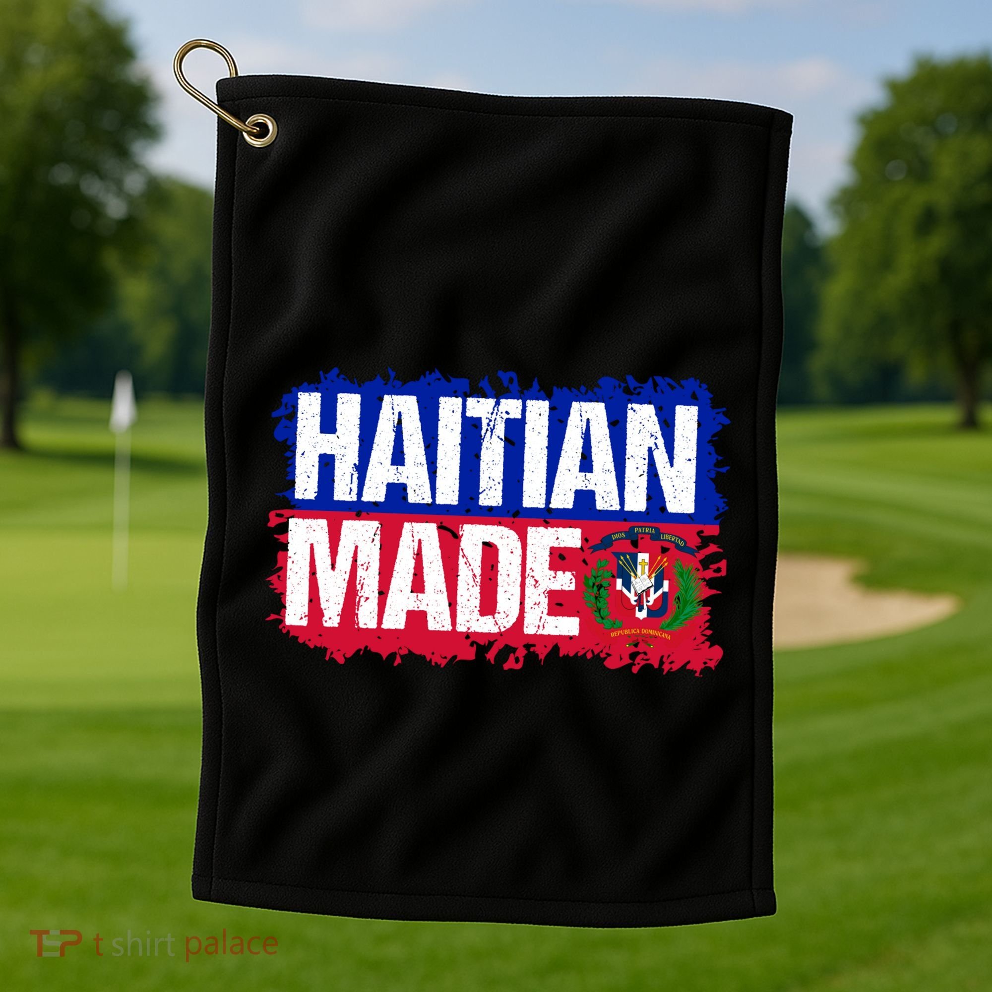Haitian Made Haiti Pride T Golf Towel