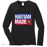 Haitian Made Haiti Pride T Women's Long Sleeve Shirt thumb 0