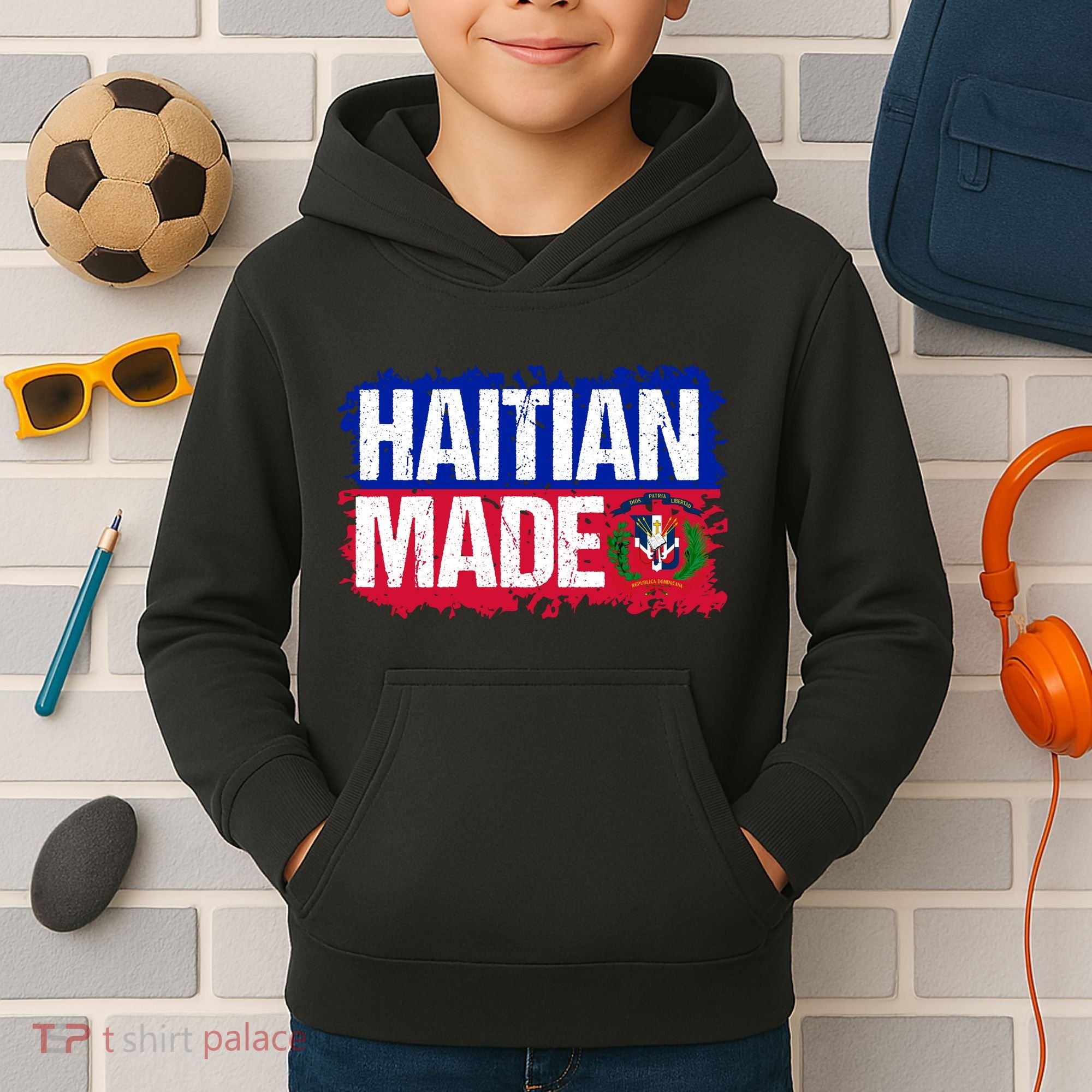 Haitian Made Haiti Pride T Kids Hoodie