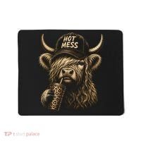 Hot Mess Highland Cow Funny Mousepad thumb 0