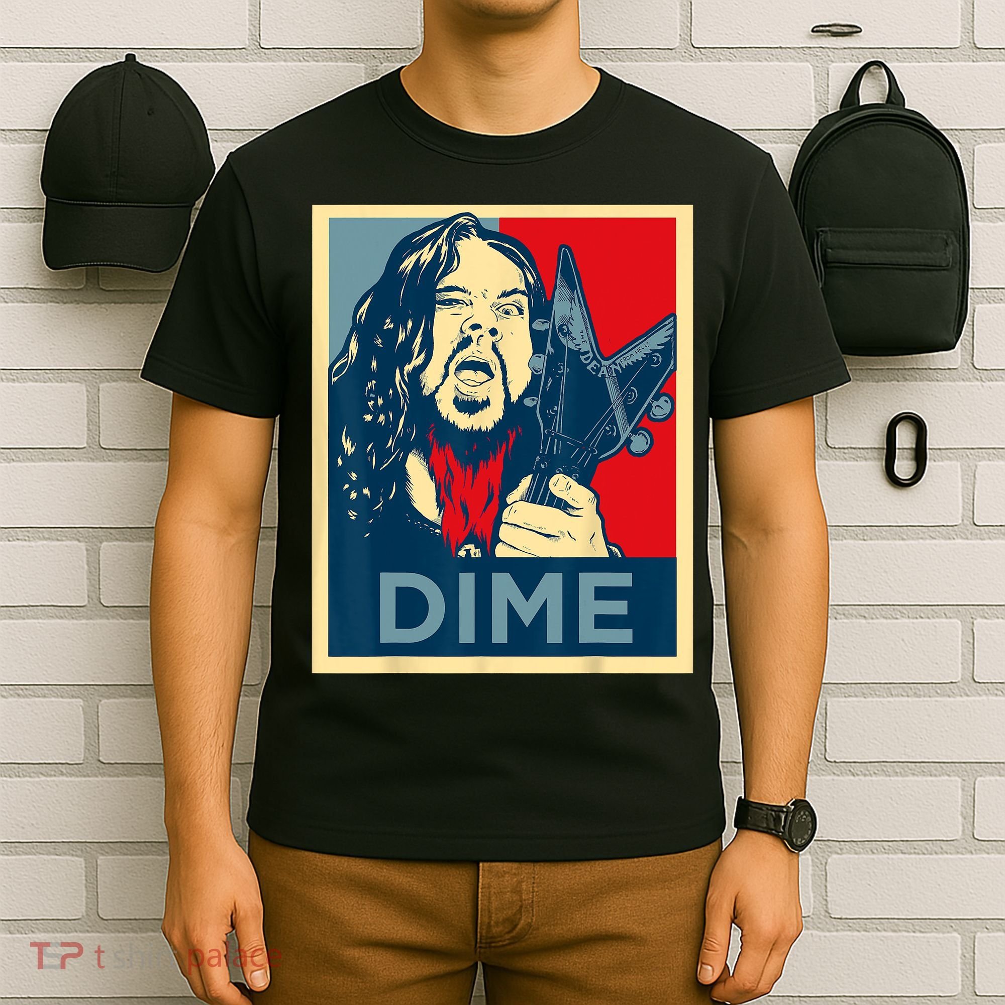 Heavy Metal Hope Poster Dime Dimebag Obama Darrell Guitar T-Shirt