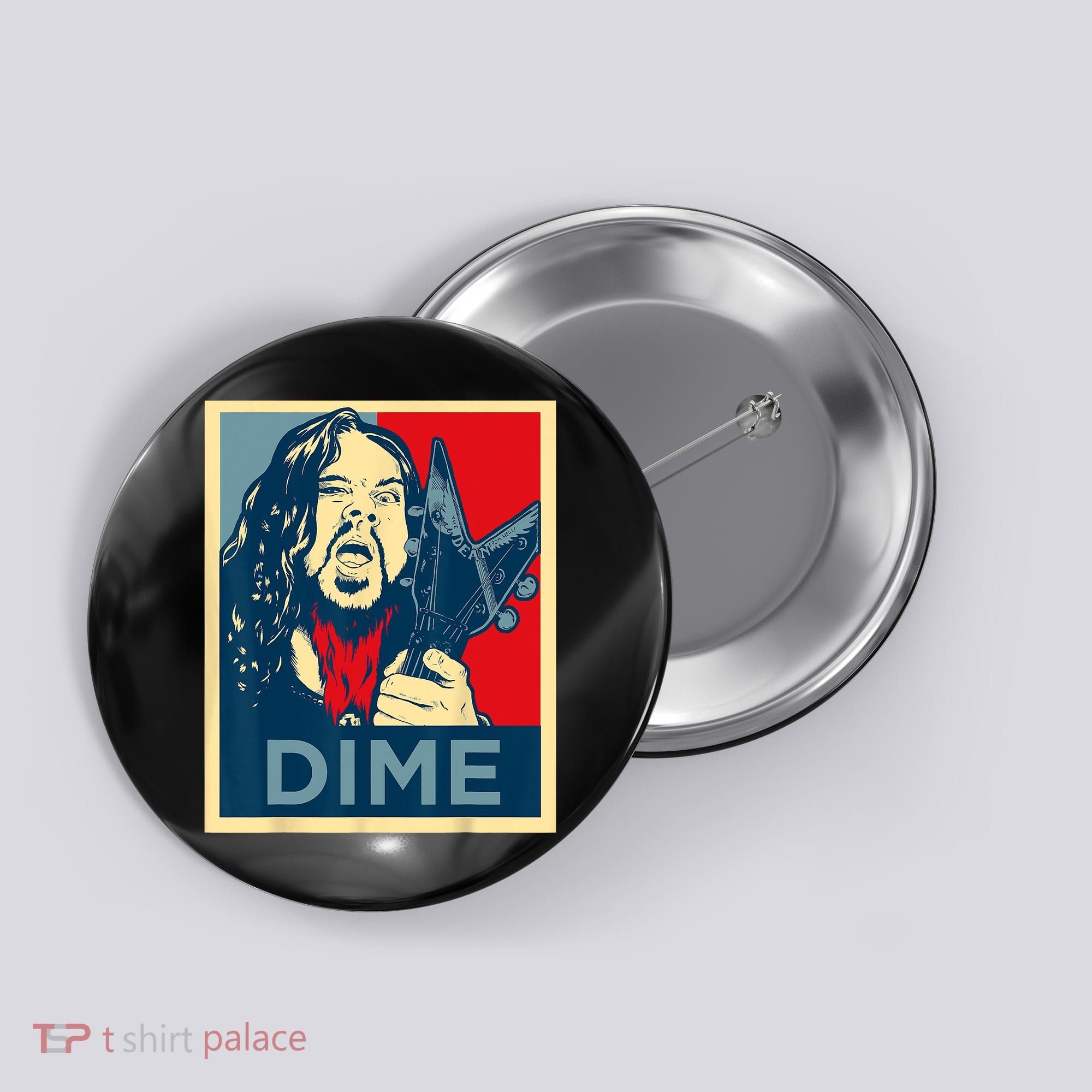 Heavy Metal Hope Poster Dime Dimebag Obama Darrell Guitar Button