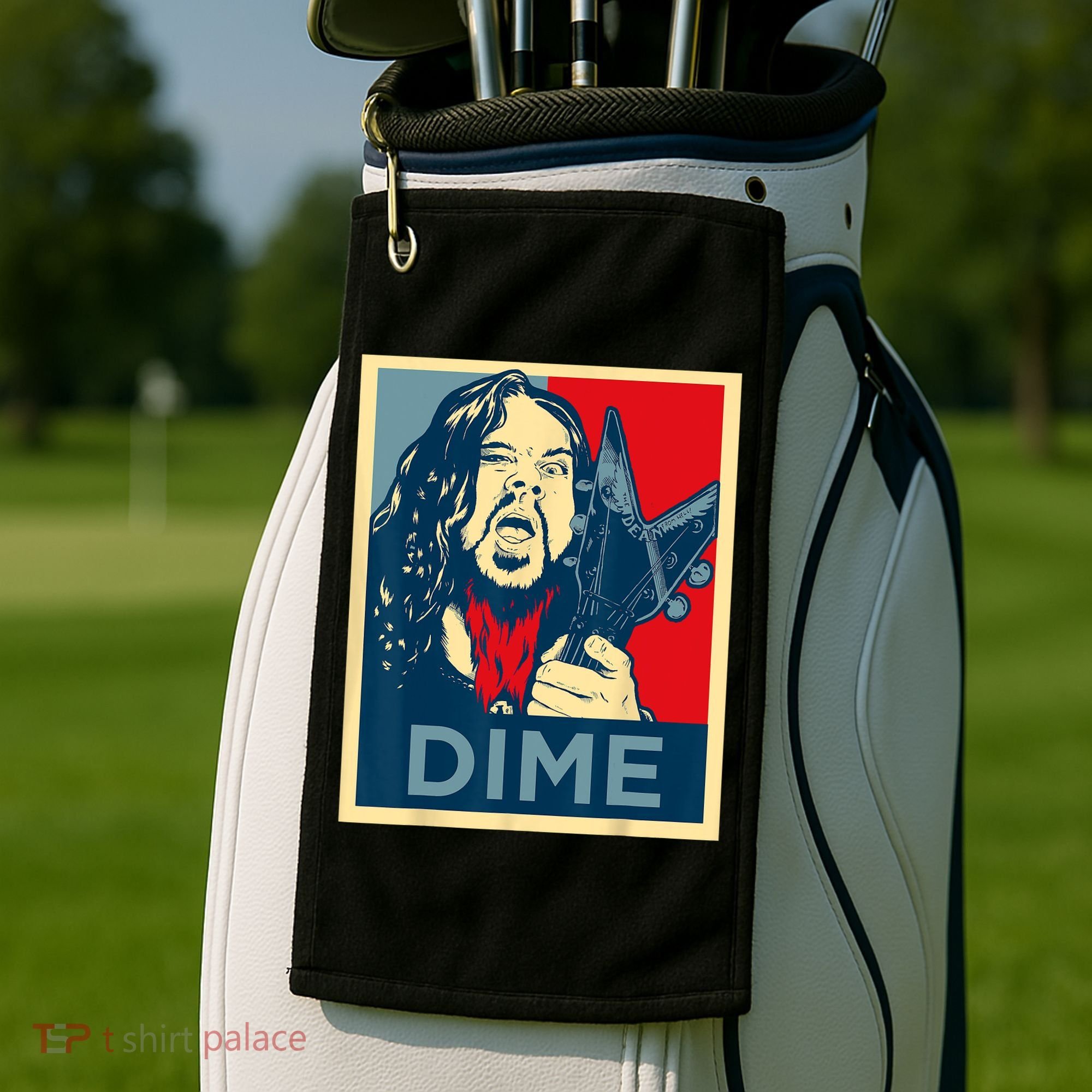 Heavy Metal Hope Poster Dime Dimebag Obama Darrell Guitar Golf Towel