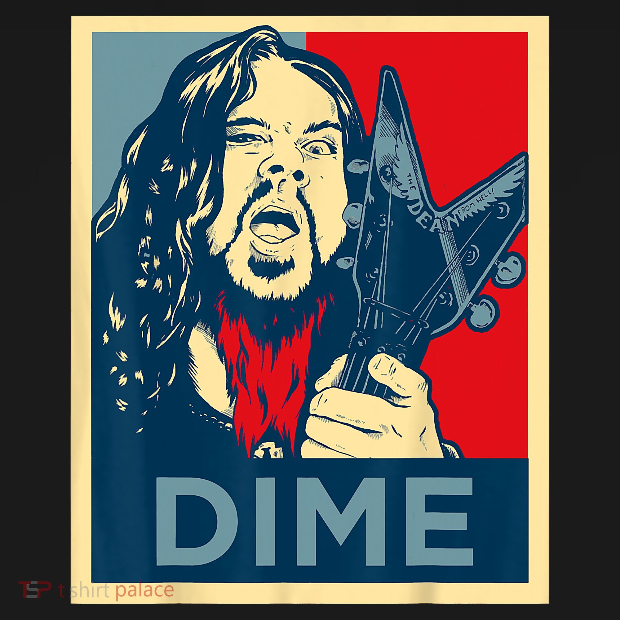 Heavy Metal Hope Poster Dime Dimebag Obama Darrell Guitar Women's T-Shirt