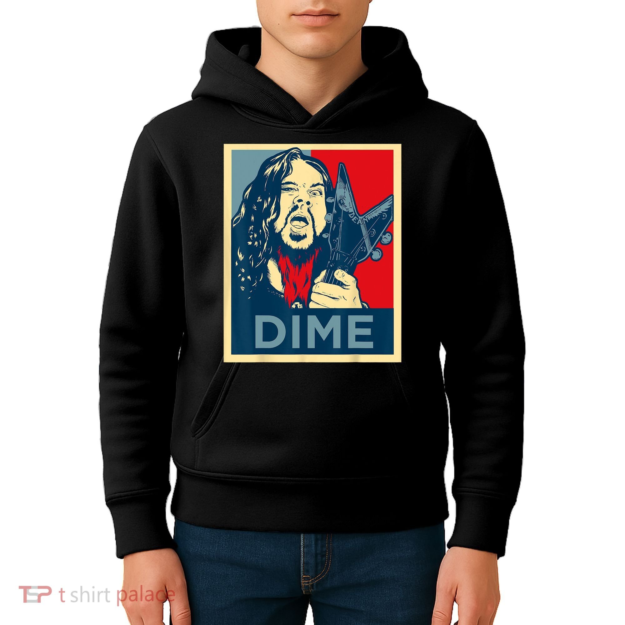 Heavy Metal Hope Poster Dime Dimebag Obama Darrell Guitar Kids Hoodie