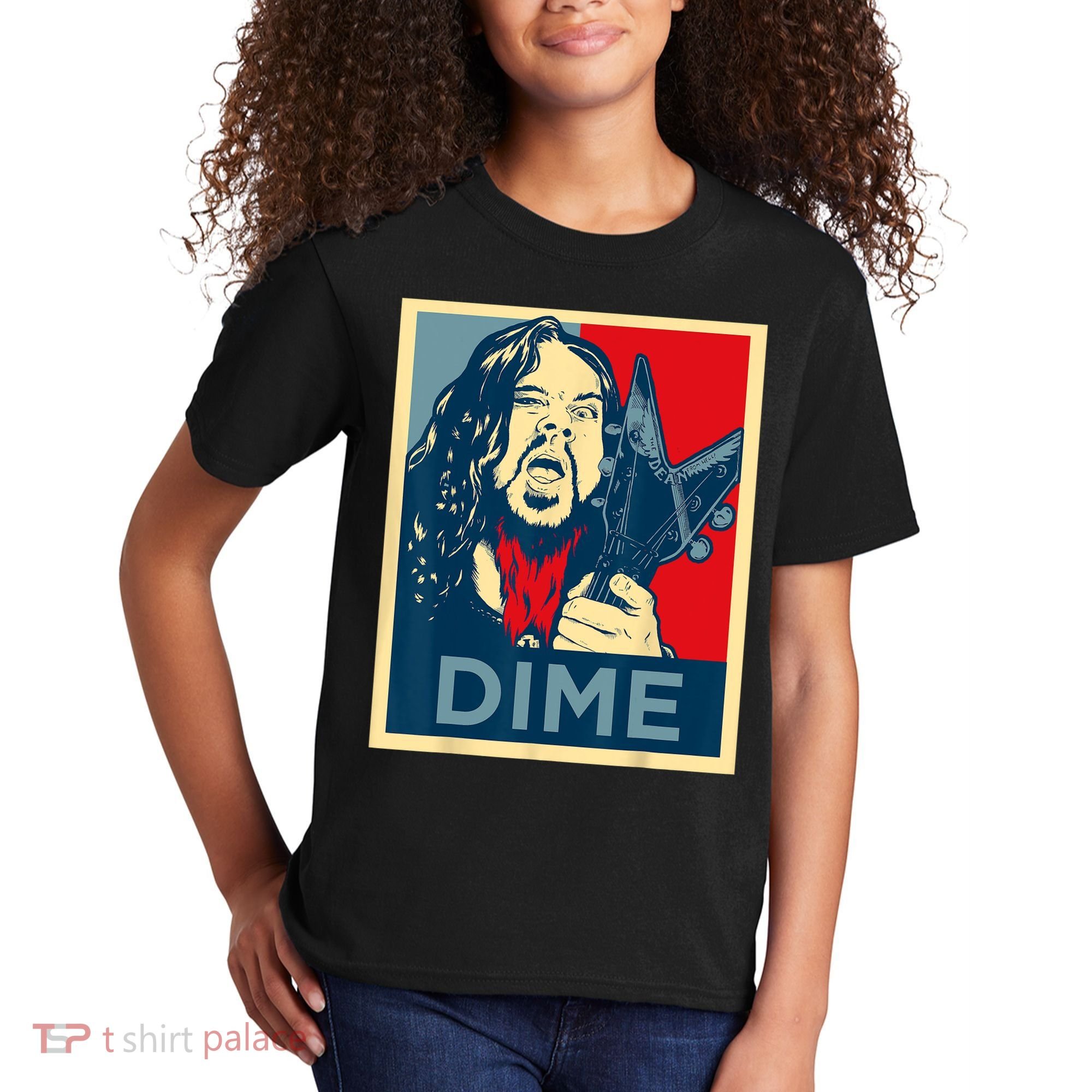 Heavy Metal Hope Poster Dime Dimebag Obama Darrell Guitar Kids T-Shirt