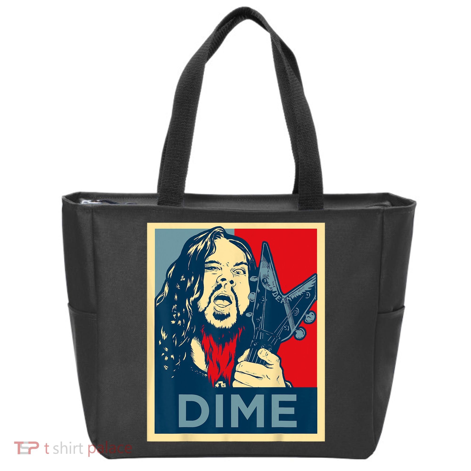 Heavy Metal Hope Poster Dime Dimebag Obama Darrell Guitar Tote Bag