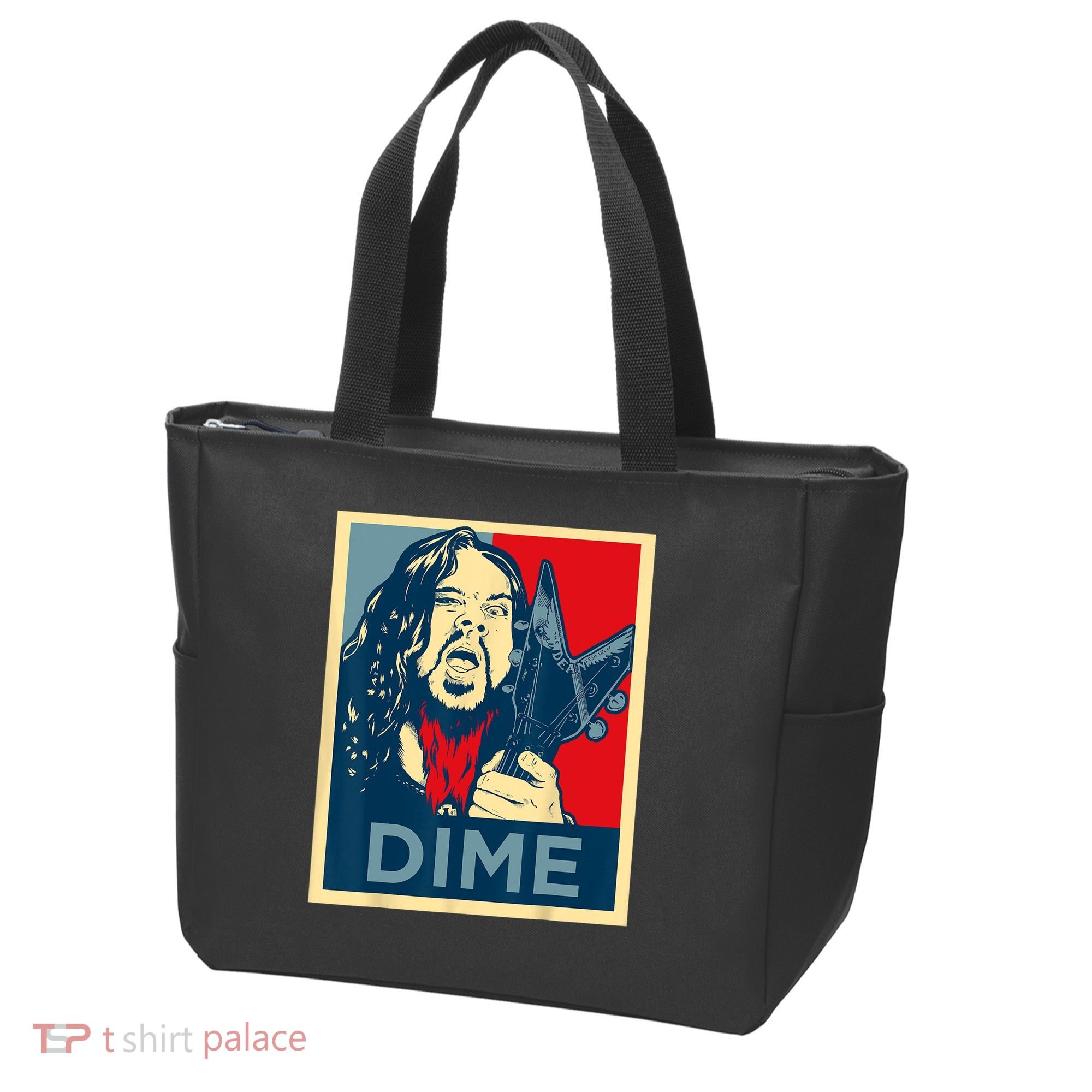 Heavy Metal Hope Poster Dime Dimebag Obama Darrell Guitar Tote Bag