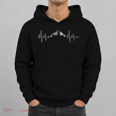 Hiking Mountains Heartbeat Hiker Adventures Hoodie