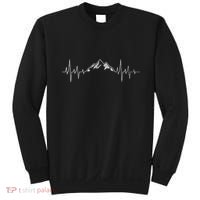Hiking Mountains Heartbeat Hiker Adventures Sweatshirt thumb 0