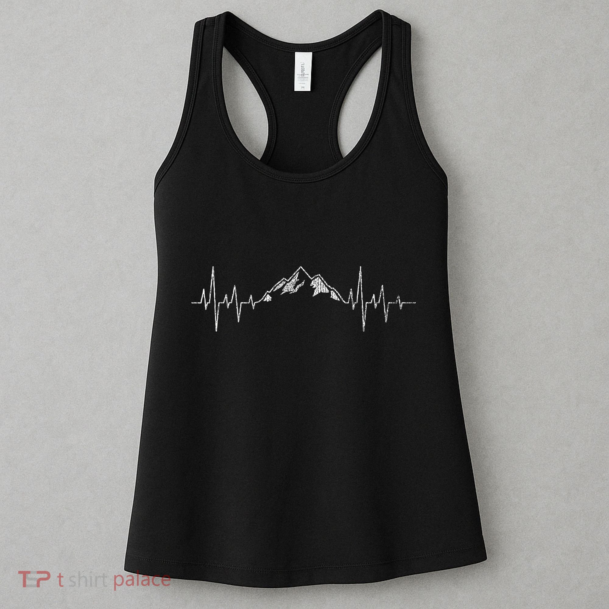 Hiking Mountains Heartbeat Hiker Adventures Women's Tank Top