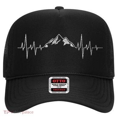 Hiking Mountains Heartbeat Hiker Adventures Hat