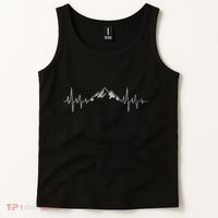 Hiking Mountains Heartbeat Hiker Adventures Tank Top thumb 2