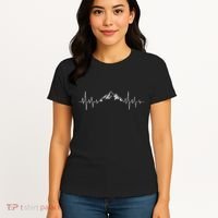Hiking Mountains Heartbeat Hiker Adventures Women's T-Shirt thumb 4