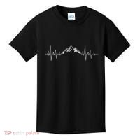 Hiking Mountains Heartbeat Hiker Adventures Kids T-Shirt thumb 0