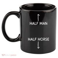 Half Man Half Horse Funny 11oz C Handle Ceramic Mug thumb 2
