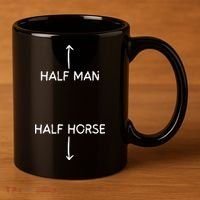 Half Man Half Horse Funny 11oz C Handle Ceramic Mug thumb 3