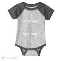 Half Man Half Horse Funny Infant Baby Jersey Bodysuit thumb 0