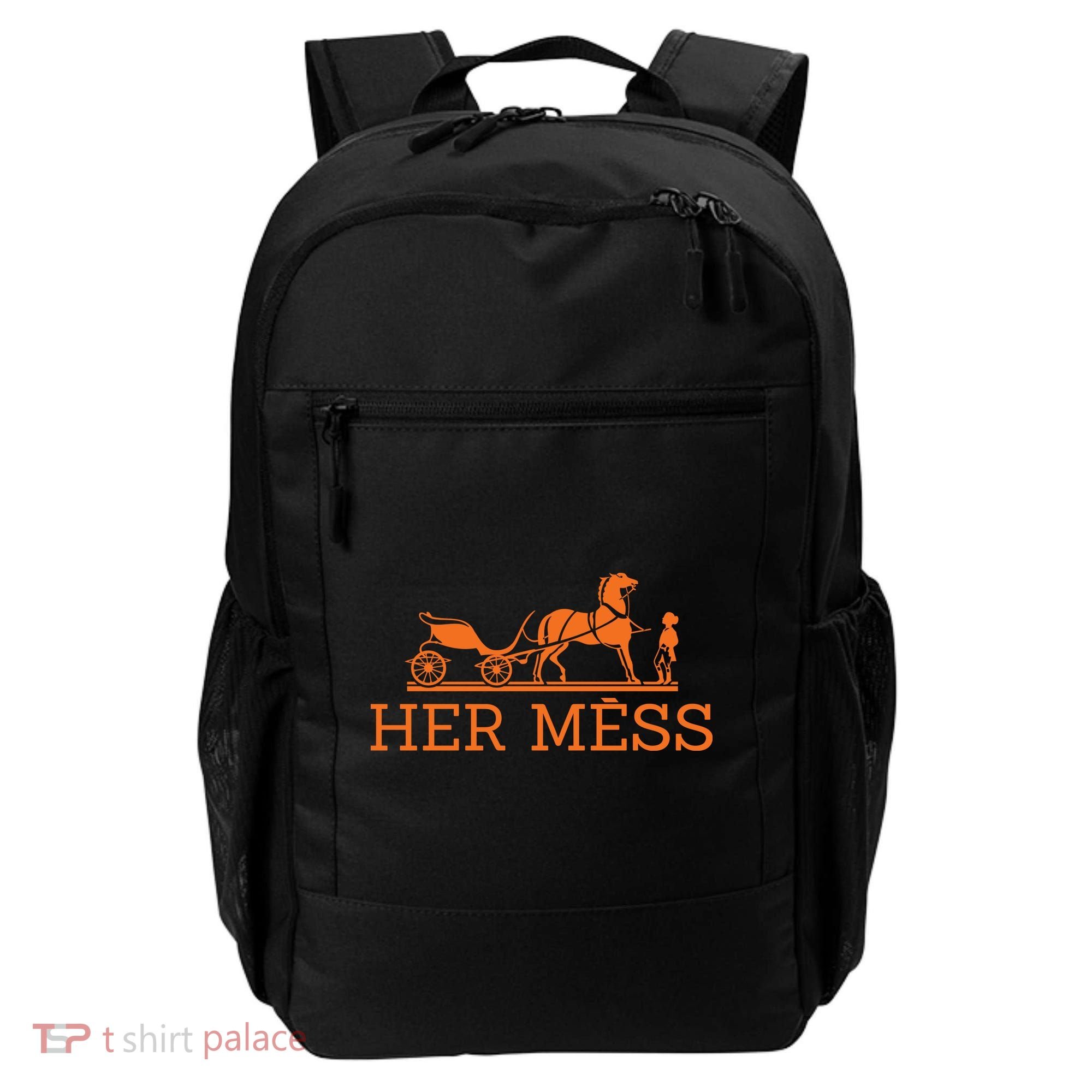 Her Mess Horse Carriage Funny Backpack