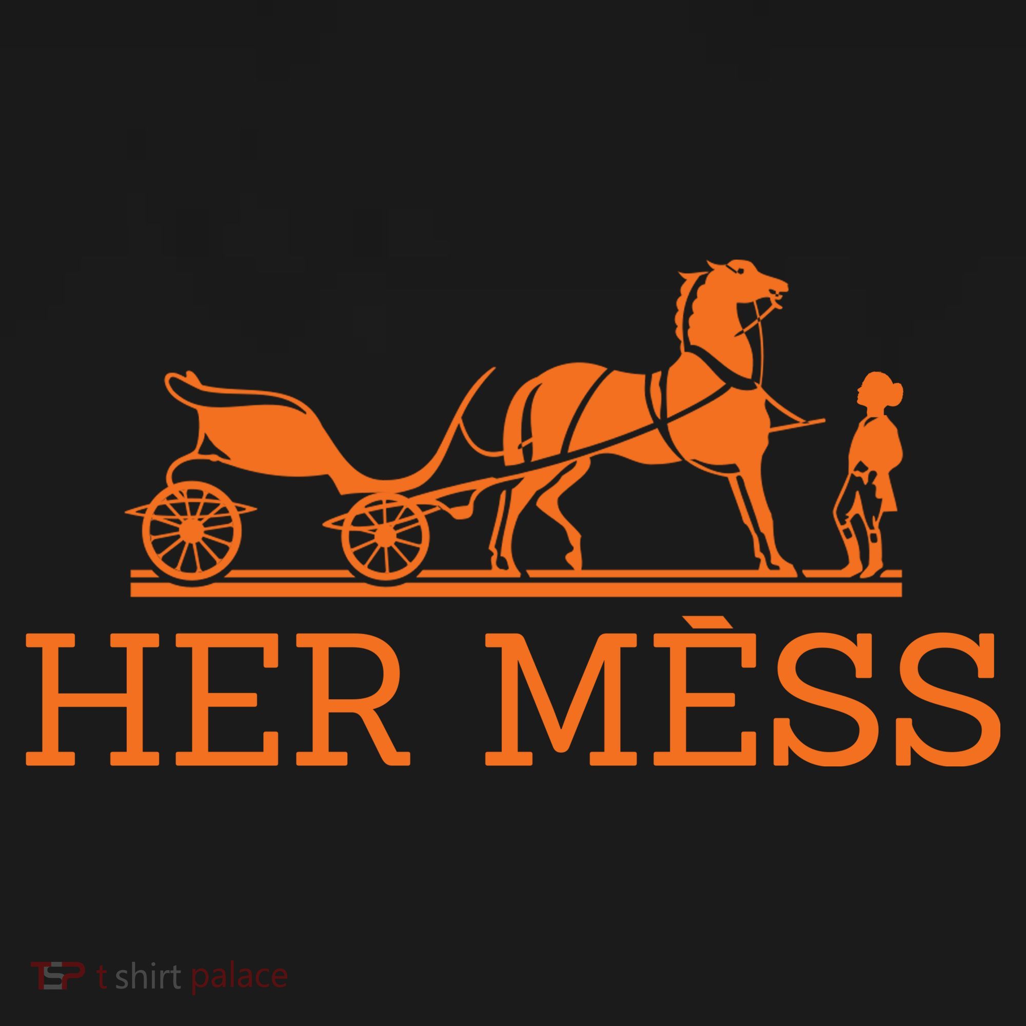 Her Mess Horse Carriage Funny Backpack