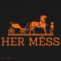 Her Mess Horse Carriage Funny Ornament thumb 1