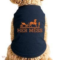 Her Mess Horse Carriage Funny Doggie Tank thumb 0