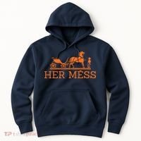 Her Mess Horse Carriage Funny Hoodie thumb 0