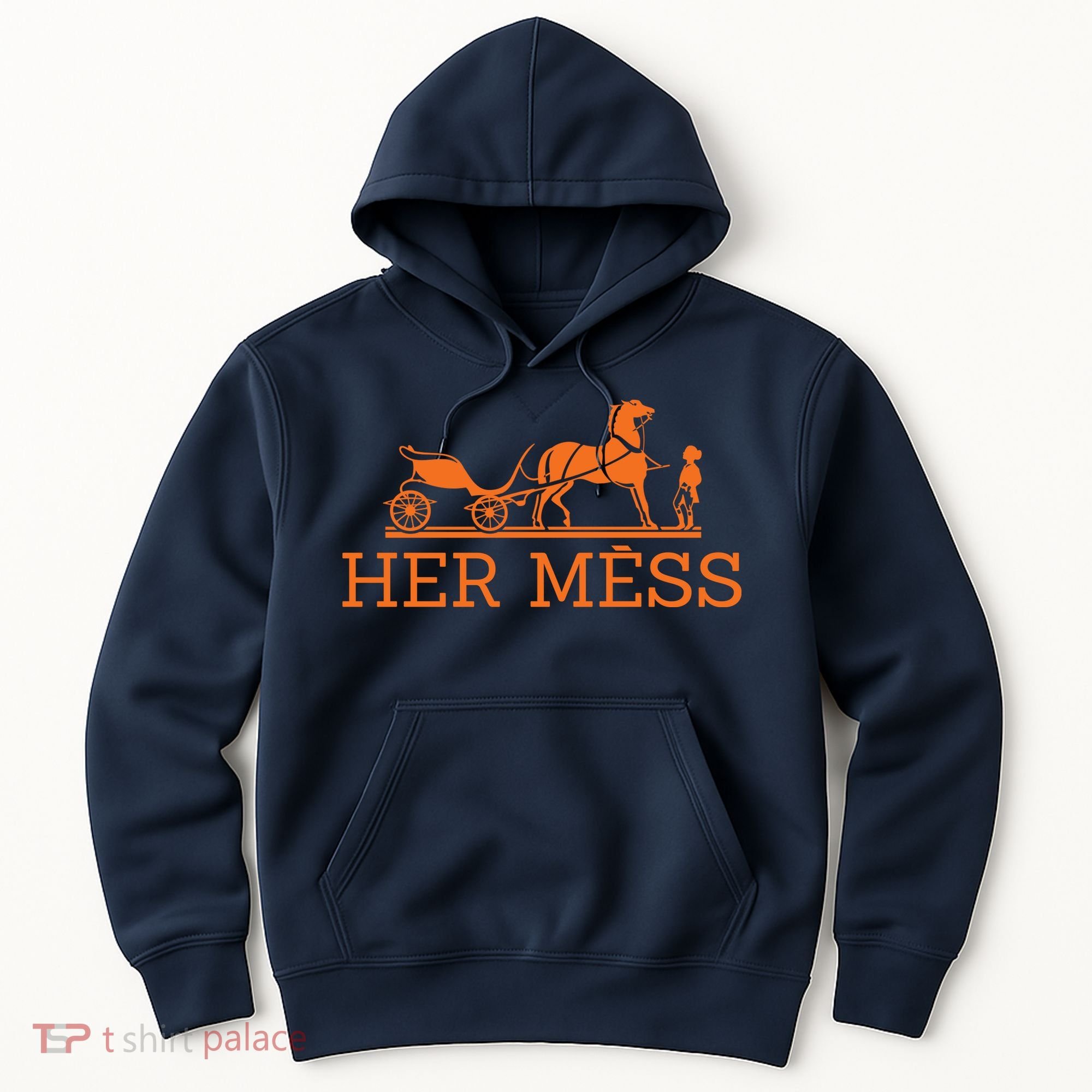 Her Mess Horse Carriage Funny Hoodie