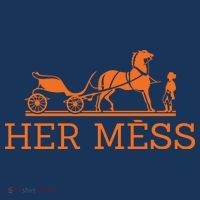 Her Mess Horse Carriage Funny Long Sleeve Shirt thumb 2