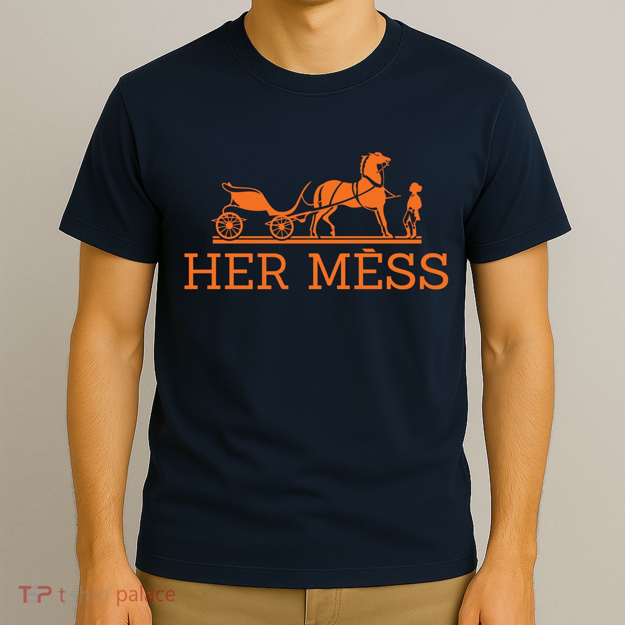 Her Mess Horse Carriage Funny T-Shirt