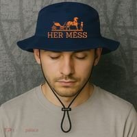 Her Mess Horse Carriage Funny Bucket Hat thumb 2