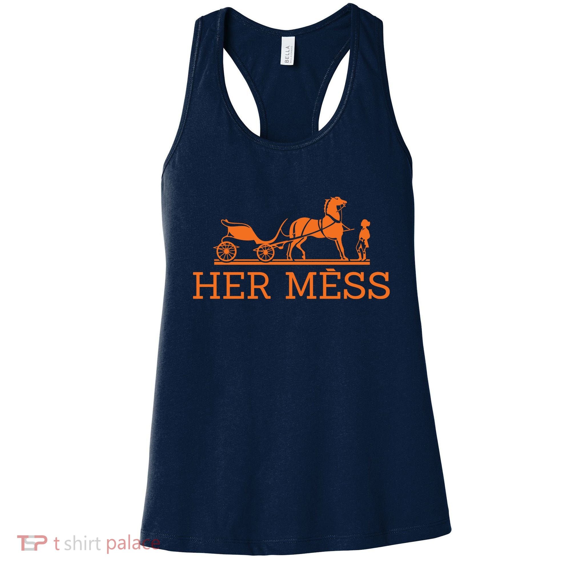 Her Mess Horse Carriage Funny Women's Tank Top