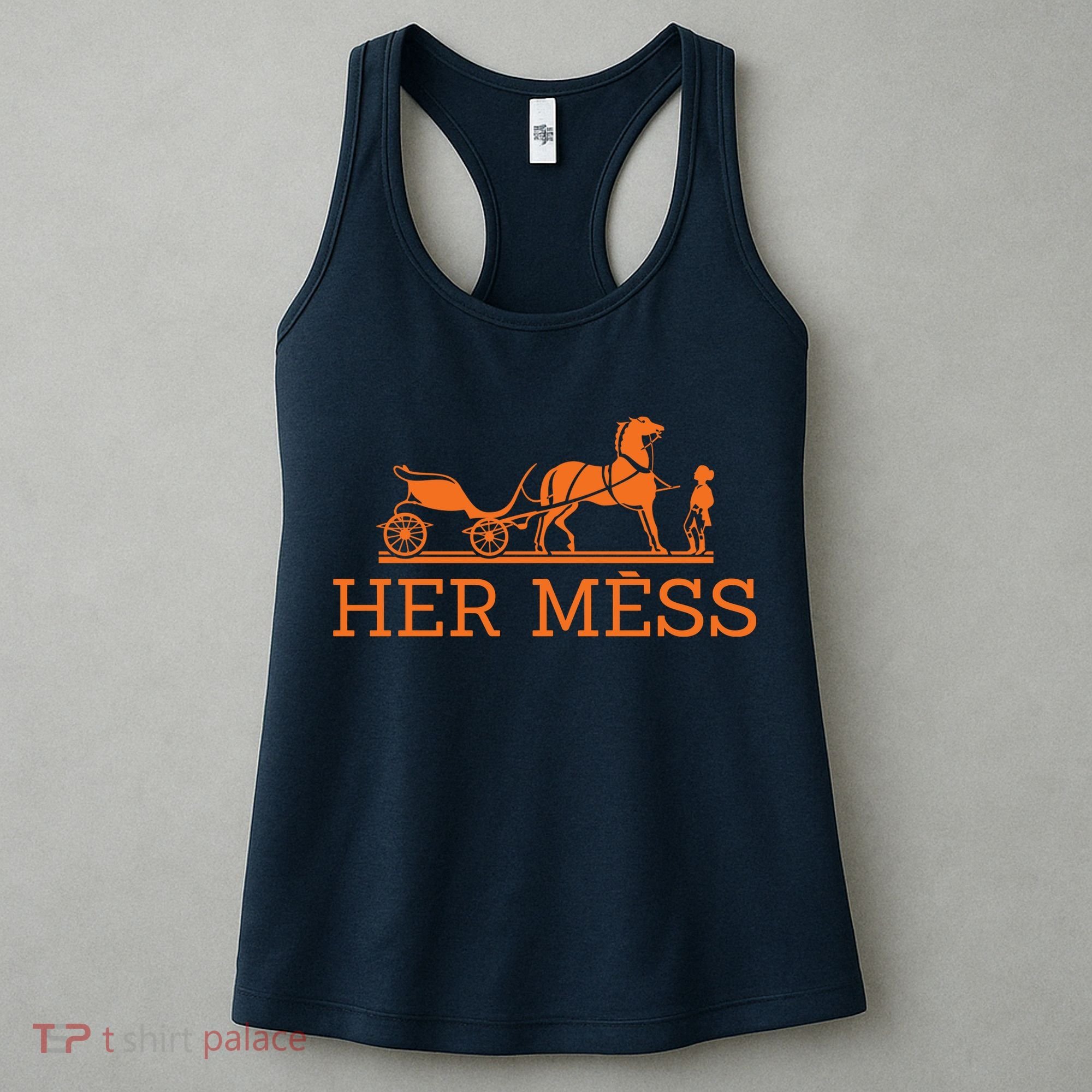 Her Mess Horse Carriage Funny Women's Tank Top