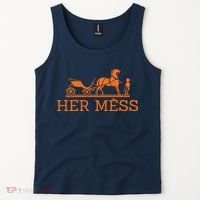 Her Mess Horse Carriage Funny Tank Top thumb 2