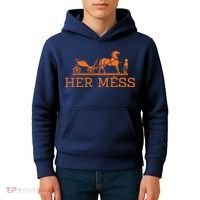 Her Mess Horse Carriage Funny Kids Hoodie thumb 4