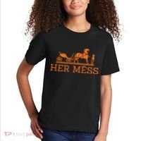 Her Mess Horse Carriage Funny Kids T-Shirt thumb 2