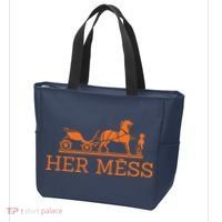 Her Mess Horse Carriage Funny Tote Bag thumb 3