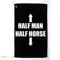 Half Man Half Horse Funny Golf Towel thumb 0