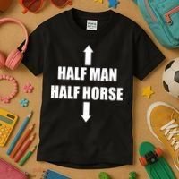 Half Man Half Horse Funny Kids T-Shirt thumb 3