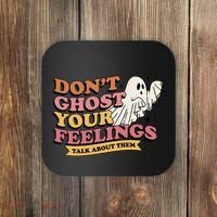 Halloween Mental Health Dont Ghost Your Feelings Coaster thumb 0