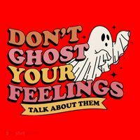 Halloween Mental Health Dont Ghost Your Feelings Santa Hat thumb 1