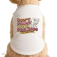Halloween Mental Health Dont Ghost Your Feelings Doggie Tank thumb 0