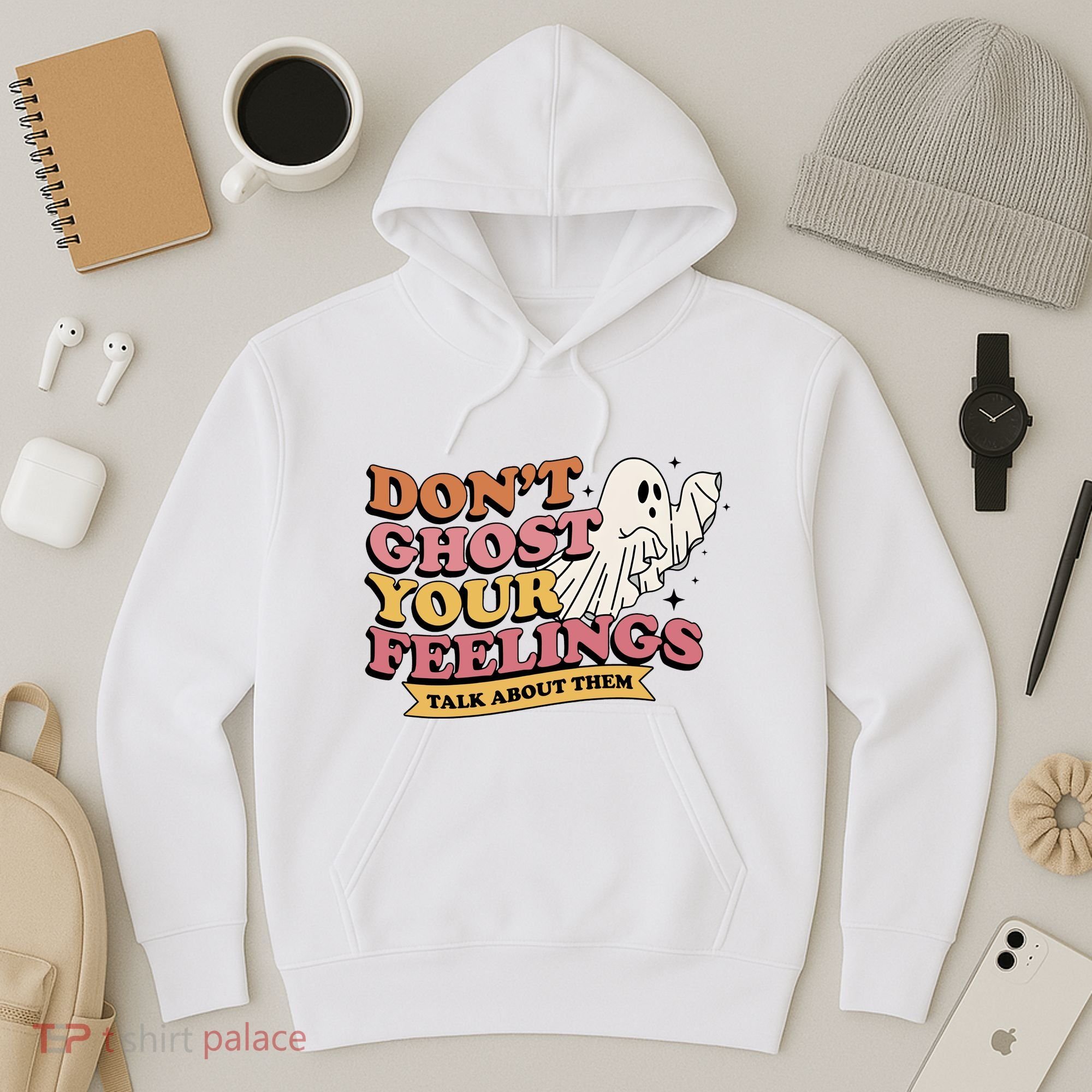 Halloween Mental Health Dont Ghost Your Feelings Hoodie