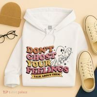 Halloween Mental Health Dont Ghost Your Feelings Hoodie thumb 4