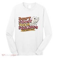 Halloween Mental Health Dont Ghost Your Feelings Long Sleeve Shirt thumb 0