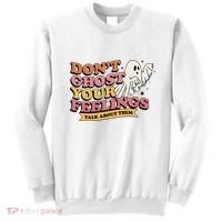 Halloween Mental Health Dont Ghost Your Feelings Sweatshirt thumb 0