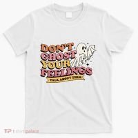 Halloween Mental Health Dont Ghost Your Feelings T-Shirt thumb 0